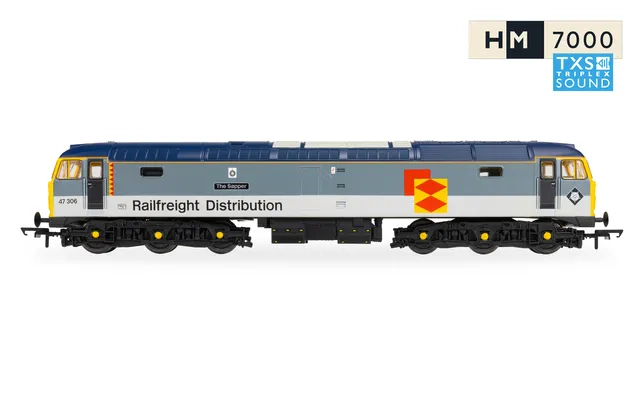 RailRoad - Railfreight Distribution - Class 47 - 'The Sapper' 47306 (DCC Sound Fitted)
