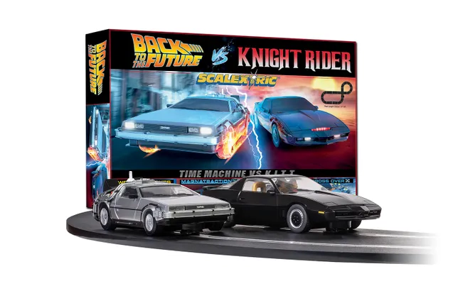 Scalextric 1980s TV - Back to the Future vs Knight Rider Race Set