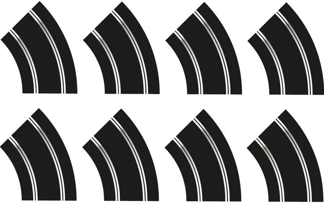 Scalextric R2 Curves (x8) Track Extension Pack