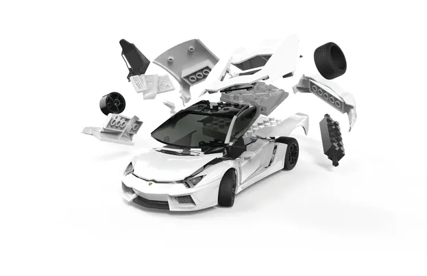 QUICKBUILD Lamborghini Aventador white