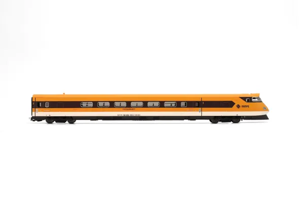 RENFE, tilting high-speed EMU class 443, with yellow roof and old logo, ep. IVa