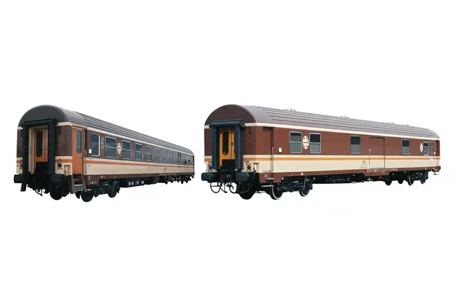 RENFE, 2-unit pack of "Estrella Galicia", BBL-9600 + DDE-10400, with orange doors, Estrella livery