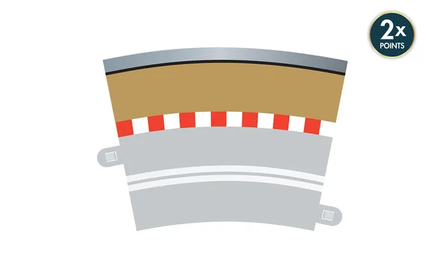 Single Lane Radius 3 Curve Outer Borders 22.5° x 4