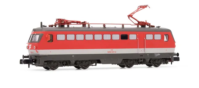 ÖBB, locomotive électrique classe 1046 001-2, livrée rouge trafic, ép. V