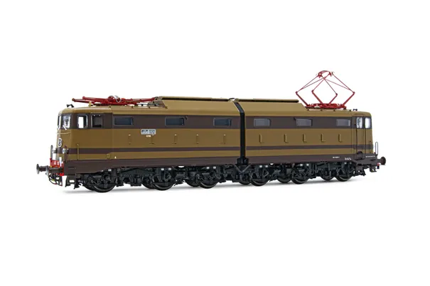 FS, locomotiva elettrica E.645, 2a serie, vetri frontali d'origine, livrea castano/isabella, ep. IV-V, con DCC Sound decoder