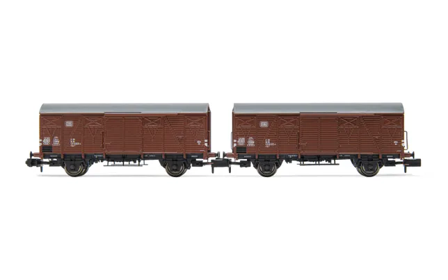DB, coffret de 2 wagons fermés en bois Gs, ep. IV
