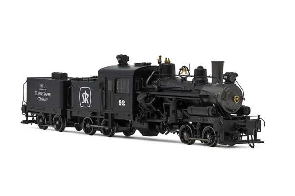 Heisler Dampflokomotive, Modell mit 3 Drehgestellen, „St. Regis Paper #92", Ep. III, mit DCC-Sounddecoder