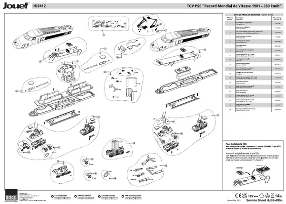 TGV PSE "Record Mondial de Vitesse 1981 - 380 km/h" Pick up x2