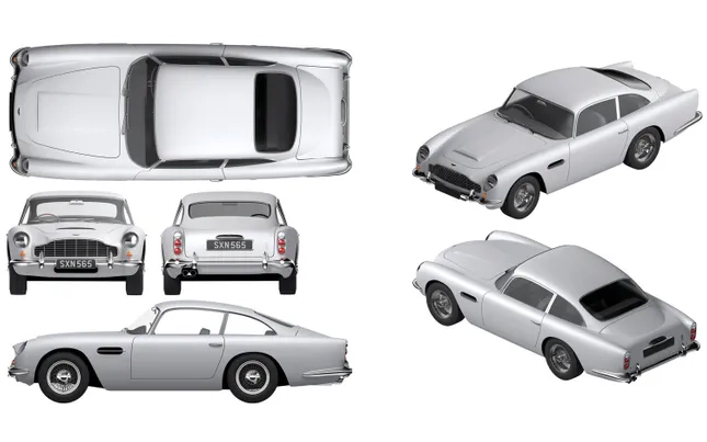 Aston Martin DB5 Silver Starter Set 1:32