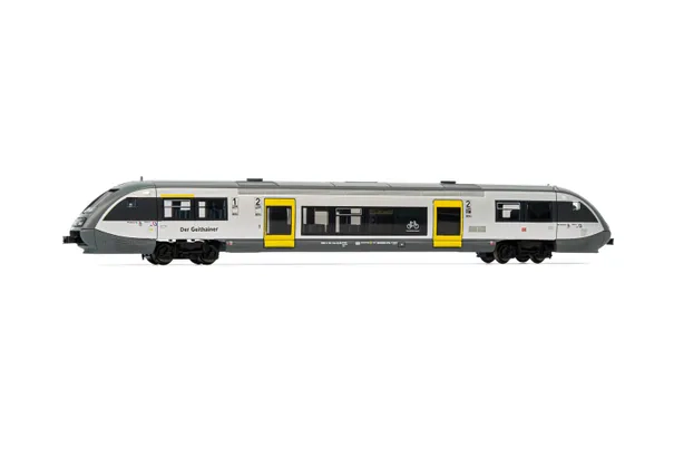 DB AG, diesel railcar class 641, in silver livery, “Der Geithainer”, 641 034-3, period VI, with DCC-sounddecoder