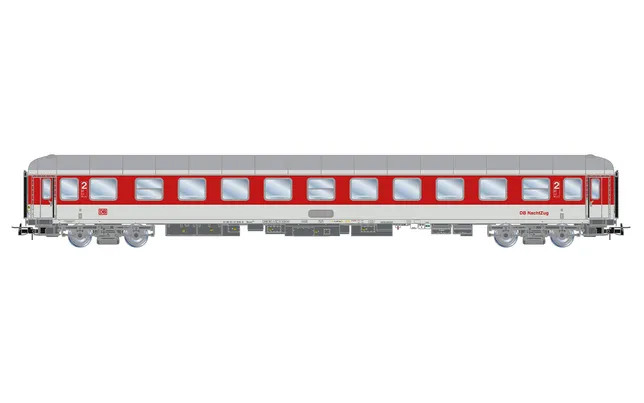 DB Nachtzug, 2-unit set of couchettes Bvcmz248, white/red livery, ep. V