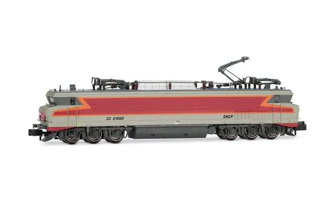 SNCF, locomotive électrique bicourant CC 21002, livrée gris « Béton » (logo « Beffara »), ép. IV-V