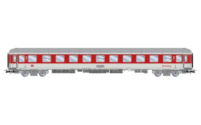 DB Nachtzug, 2-unit set of couchettes Bvcmz248, white/red livery, ep. V