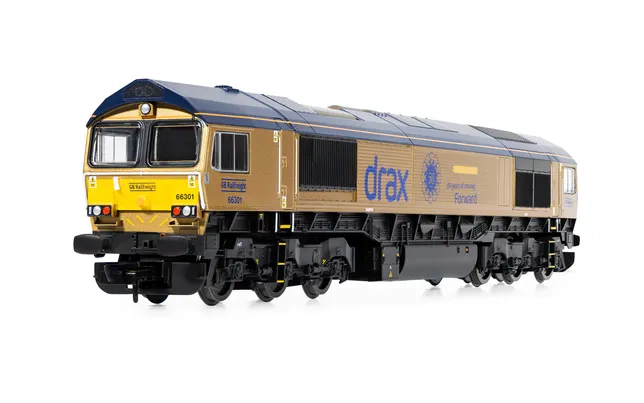 RailRoad: GB Railfreight - Class 66 - 66301 ‘Drax Power Station 50’ - Gold Livery (Drax 50th Anniversary)