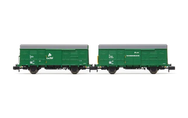 ADIF, 3-unit pack, 2 x J2 wagon + SSV-500 coach, green livery, ep. VI