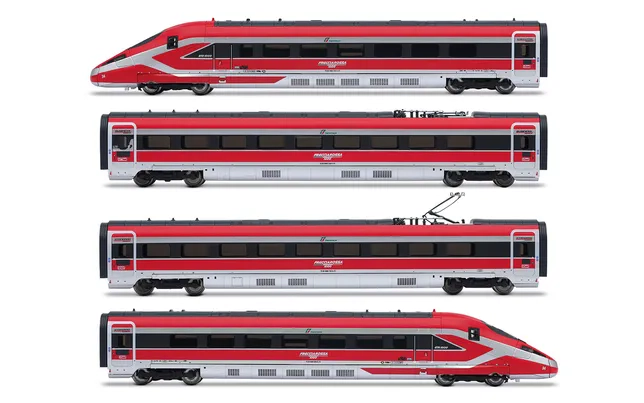FS Trenitalia, 4-tlg. Grundset des Hochgeschwindigkeitszugs „Frecciarossa 1000", in neuer Farbgebung, Ep. VI