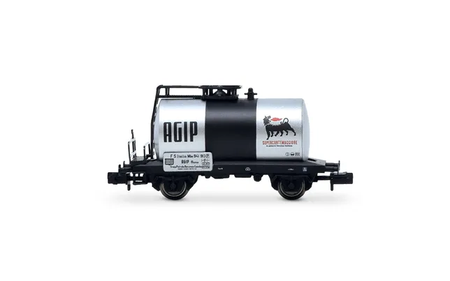 FS, 2-unit set of 2-axle tank wagons "Agip", silver livery, ep. III-IV