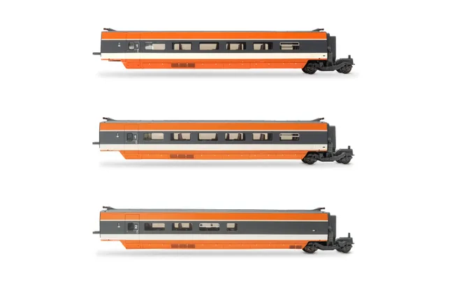 SNCF, coffret supplémentaire de 3 voitures TGV Sud-Est, 1981 version inaugurale, composé de 1 voiture de 1ére classe et 1 voiture bar, ép. IV