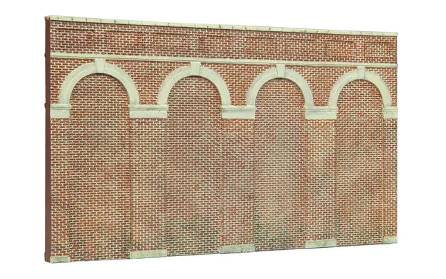 High Level Arched Retaining Walls x 2 (Red Brick)