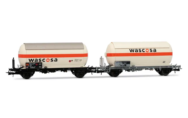 SBB, 2-unit set of 2-axle gas tank wagons "WASCOSA", ep. V