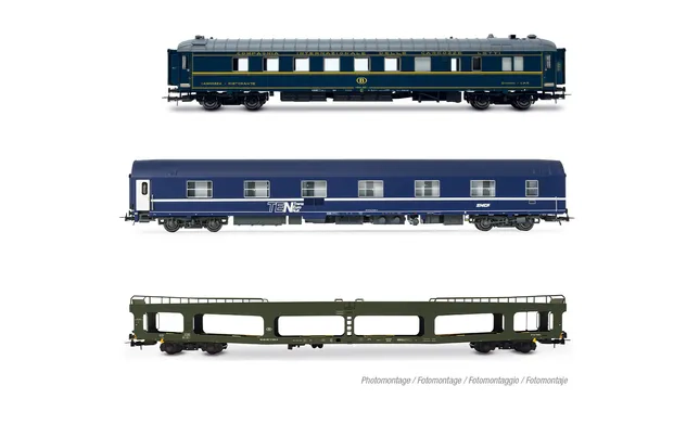 SNCB/SNCF, coffret « Train Auto-Couchette », composé de 1 x WR SNCB ex CIWL + 1 x WL T2 SNCF + 1 x DD SNCB, ép. IV-V
