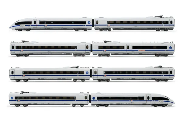 DB AG, coffret de 8 unités, automotrice électrique ICE 4601 "Europa", livrée blanc avec bande bleu, ép. VI