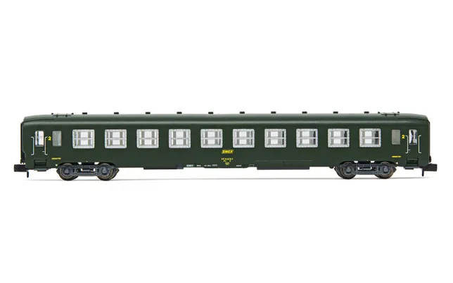 SNCF, voiture couchettes DEV AO B10c10, livrée verte, ép. III