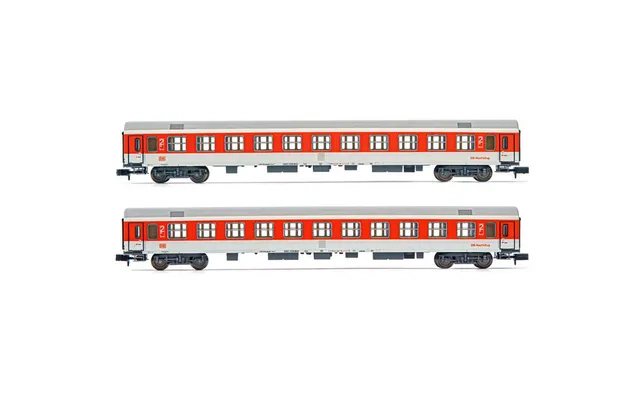 DB Nachtzug, 2-teiliges Set Reisezugwagen Bomz236 in weiß/roter Lackierung, Ep. VI