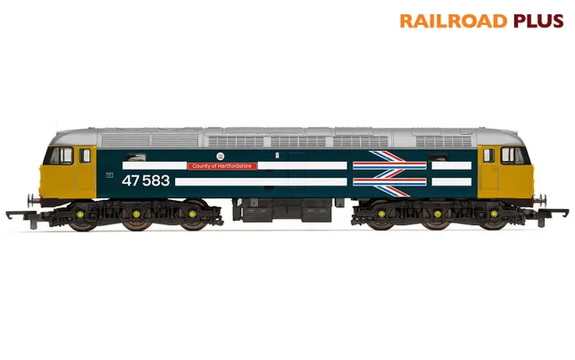 RailRoad Plus BR, Class 47, Co-Co, 47583 ‘County of Hertfordshire’ - Era 7