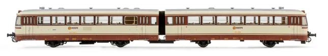 RENFE, set de 2 unidades, automotor diésel "Ferrobus" serie 591.500, decoración “Estrella”, ép. IV