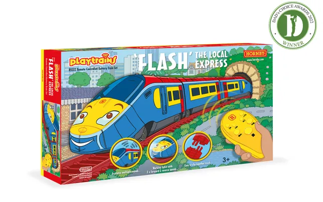 Playtrains - Flash The Local Express Set de train à piles télécommandé