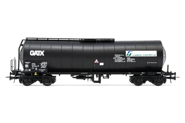 PKP/GATX, 4-axle tank wagon Zaes, "FS Cargo Chemical" livery, period VI. Suitable AC wheelsets for this item: HC6100 (10,27 x 25,20 mm)