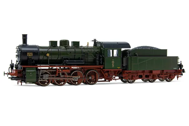DRG, Dampflokomotive BR 55.25 (ex pr. G 8.1), in schwarz/roter Lackierung, Ep. II, mit DCC-Sounddecoder