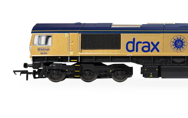 RailRoad: GB Railfreight - Class 66 - 66301 ‘Drax Power Station 50’ - Gold Livery (Drax 50th Anniversary)