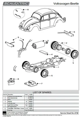 Motor / pinion, VW Beetle Motor and Pinion Assembly (C3204)