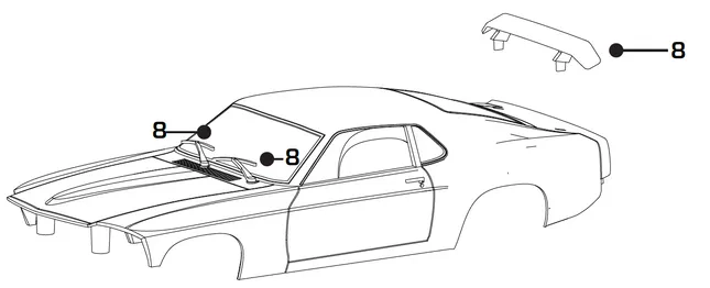 Accessory pack, ASSY BAG WIPERS SPOILER C4176