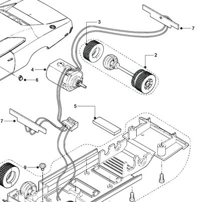 Lights PCB & car wire harness, Dodge Charger PCB (C3064)