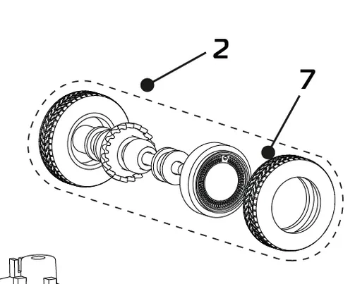 rear axle assy, RR WHL AXLE ASSY