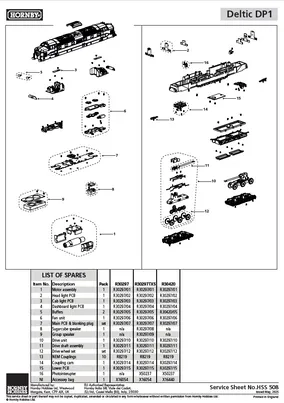 Hornby Dublo: BR - English Electric - DP1 'Deltic' - c.1955 (DCC Sound Fitted)