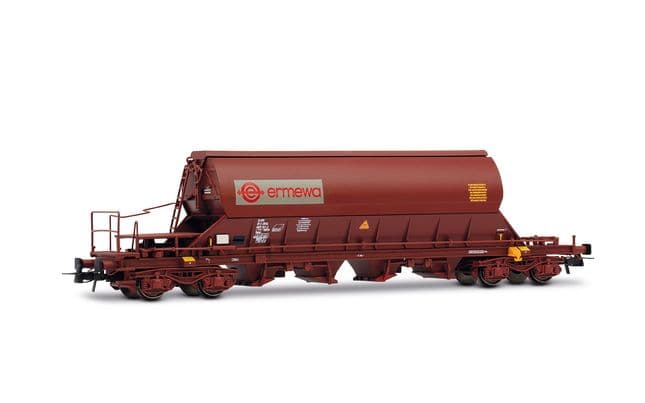 F-ERSA, 2-unit set of 4-axle hopper wagons Taoos, brown livery, "Ermewa/Chemoil", ep. VI