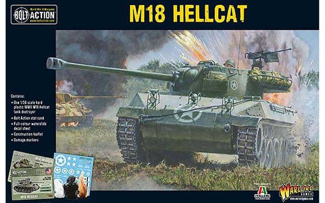 M18 Hellcat Tank Destroyer 1:56 WWII Military Wargaming Plastic Model Kit