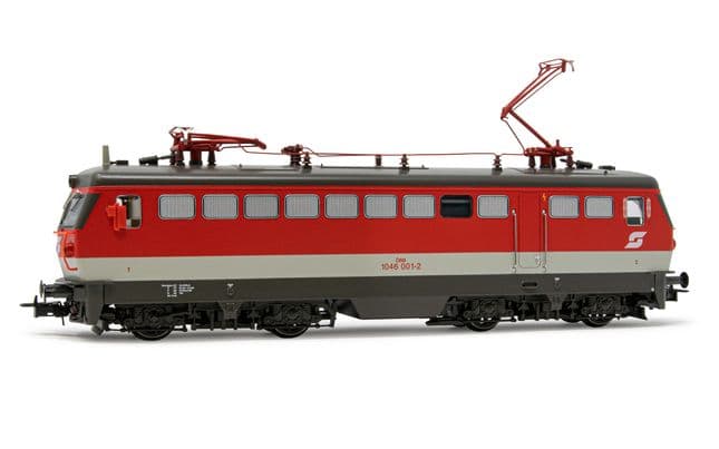 ÖBB, Elektrolokomotive 1046 001-2, in rot/grauer Lackierung, Ep. V