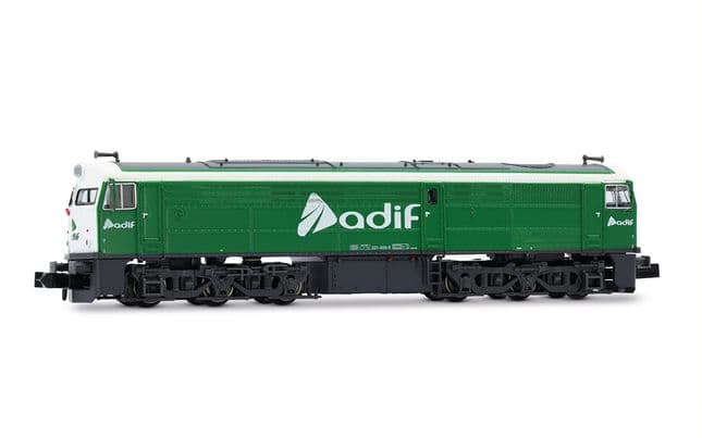 ADIF, locomotora diesel 321-011, con quitanieves, decoración verde-blanco, ép. VI, con decoder de sonido DCC