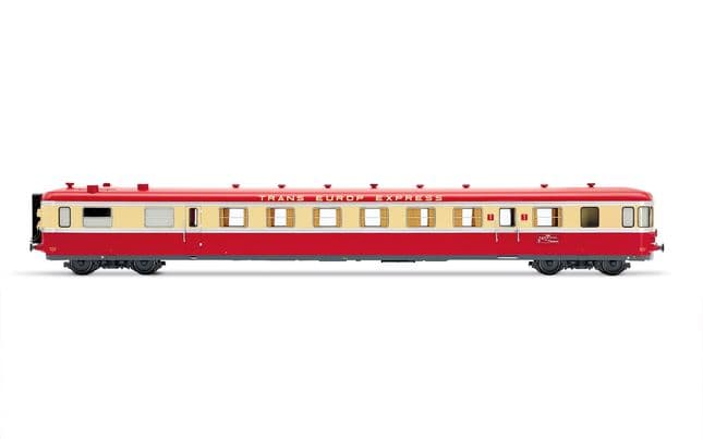 SNCF, autorail diesel RGP I avec remorque, livrée TEE rouge/beige, ép. III, avec décodeur sonore