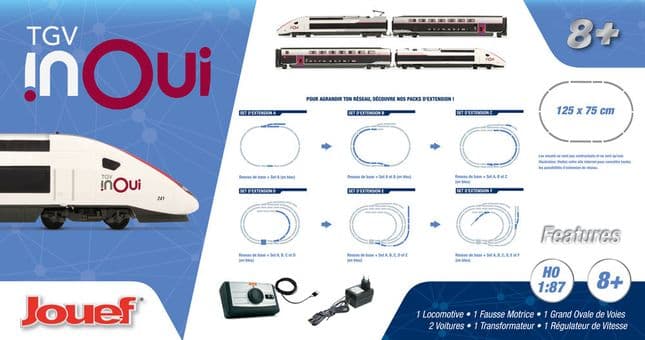 MEHANO TGV INOUI with Layout, Blanc et Gris