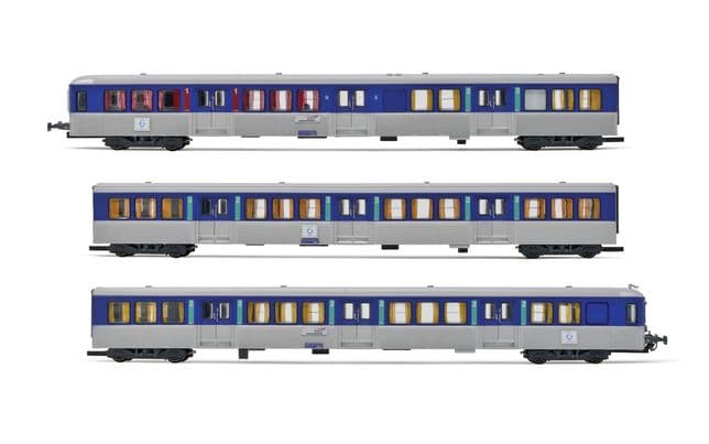 Set De 3 Voitures Voyageurs Jouef HJ4154 - RIO 82 PACA Ep V SNCF, Neuf En Boîte