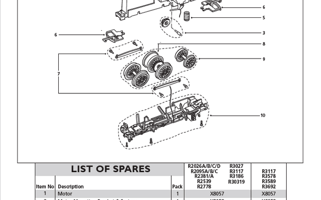 Coupling Rods, CONN RODS &amp; PINS COMP SET R2026