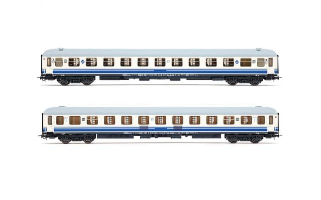 RENFE, set de 2 coches «Estrella Rías Bajas», Bc10x-12600 literas, decoración «Largo Recorrido»