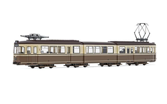 Duewag tram Gt8, Dortmund version, brown/beige livery, period IV
