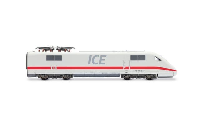 DB AG, ICE1, Tz 186 „Chur“ mit zusätzlichen Schweizer Stromabnehmern, 4-tlg. Grundset (Lok, Dummy, Servicewagen + Wagen 2. Klasse), „Bock auf Graubünden“